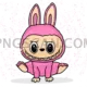 Labubu Pink 2500x2500 cutout from Labubu