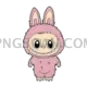 Labubu Pink cutout from Labubu