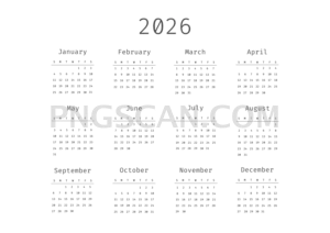 Calendar 2026 2500x1768 cutout from Calendar 2026