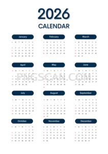 Calendar 2026 2475x3500 cutout from Calendar 2026