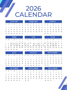 Calendar 2026 2295x3060 cutout from Calendar 2026