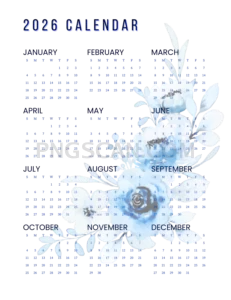 Calendar 2026 2318x3000 cutout from Calendar 2026