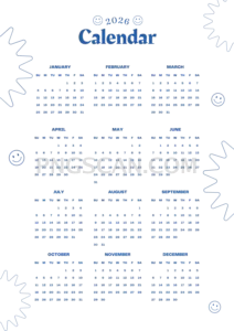 Calendar 2026 2475x3500 cutout from Calendar 2026