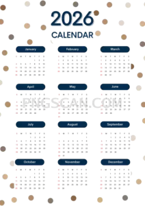 Calendar 2026 cutout image