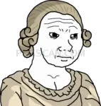 Doomer Girl #439 cutout from Doomer Wojak