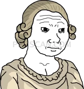Doomer Girl #439 cutout from Doomer Wojak