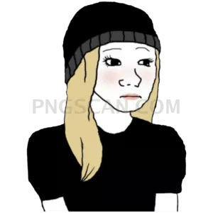 Doomer Girl #415 cutout from Doomer Wojak