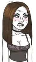 Doomer Girl #406 cutout from Doomer Wojak