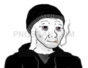 Doomer Wojak #384 cutout from Doomer Wojak