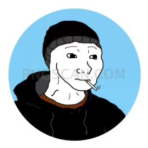 Doomer Wojak #382 cutout from Doomer Wojak