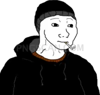 Doomer Wojak #374 cutout from Doomer Wojak