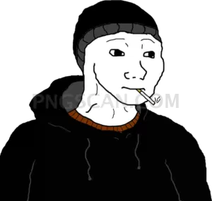 Doomer Wojak #374 cutout from Doomer Wojak