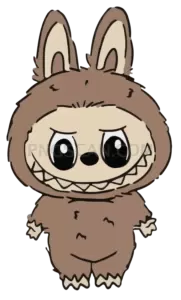 Labubu Brown #278 cutout from Labubu