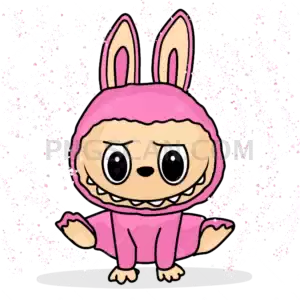 Labubu Pink 2500x2500 cutout from Labubu